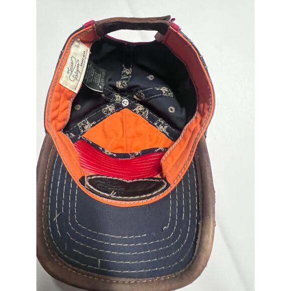 VTG True Religion Distressed Knit Patchwork Trashed Baseball Cap Hat Y2K Rare main image 7